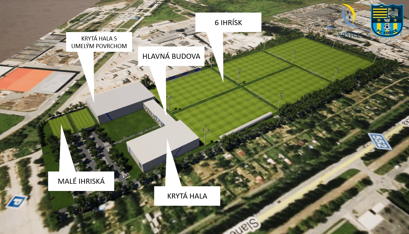 Košice budú mať futbalovú akadémiu. Vyrastie tu športový komplex za 3 MILIÓNY