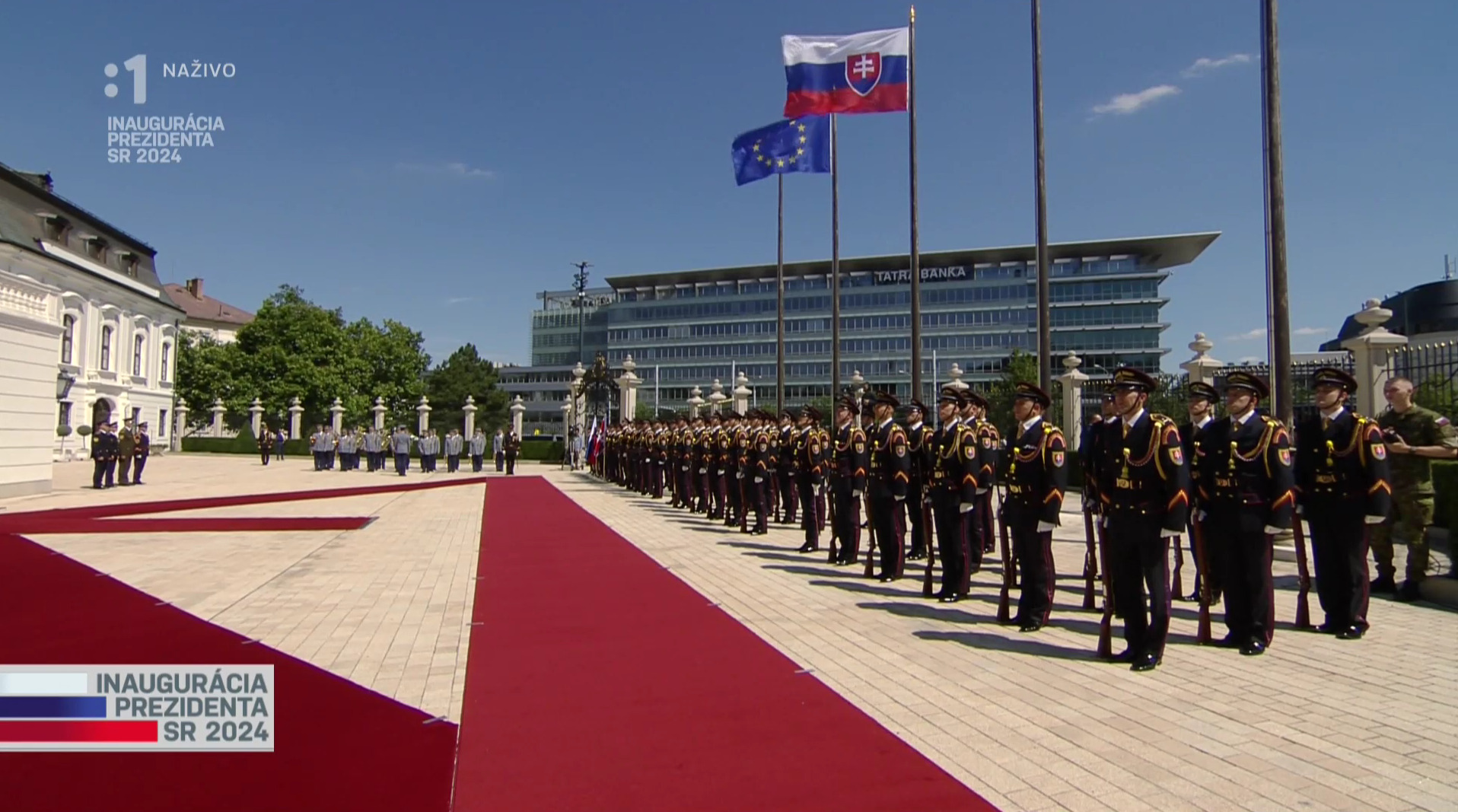 Prehliadka Čestnej stráže prezidenta SR, Foto: Vysielanie RTVS