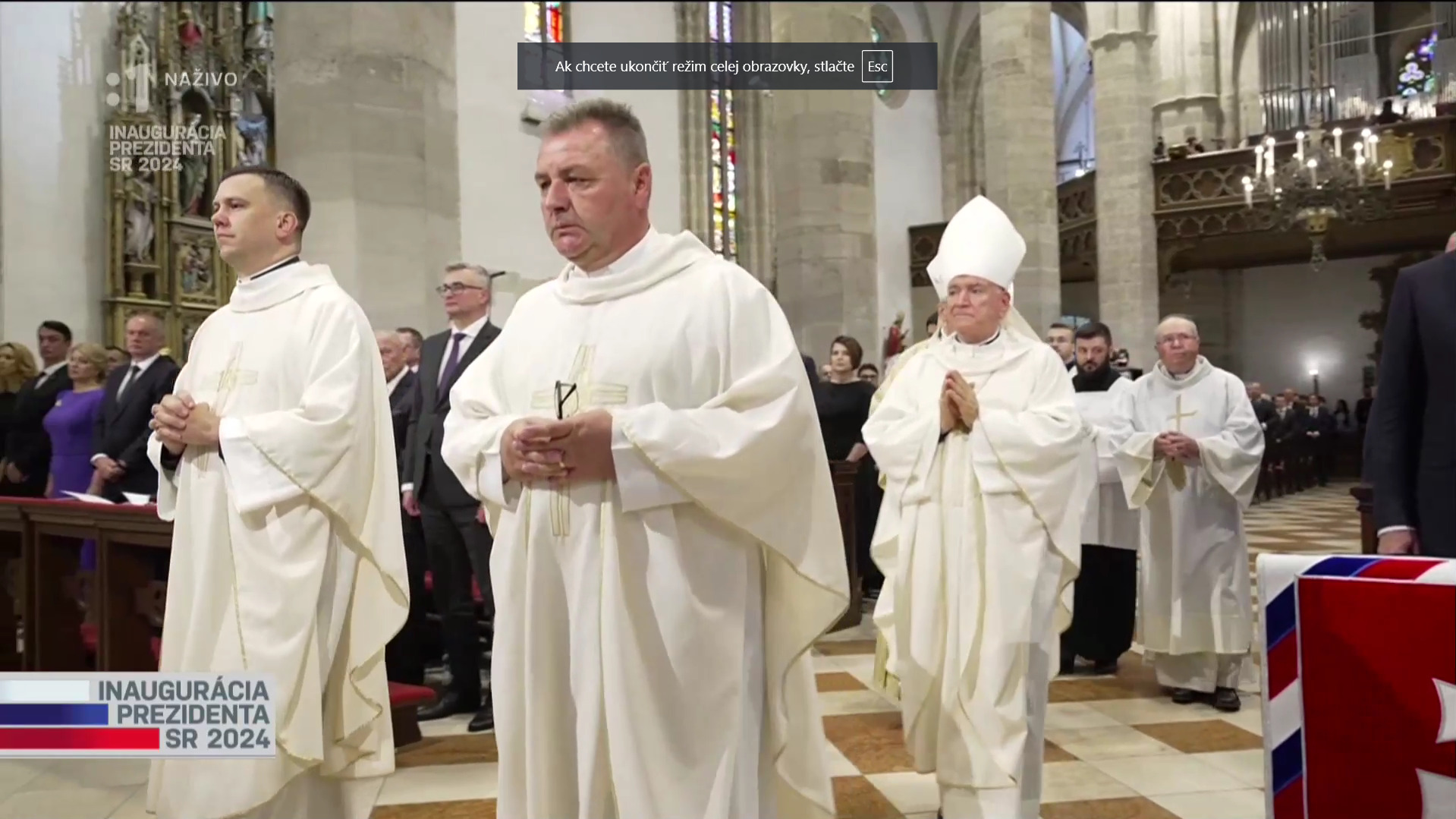 Slávnostná bohoslužba slova Te Deum v Dóme sv. Martina, Foto: Vysielanie RTVS