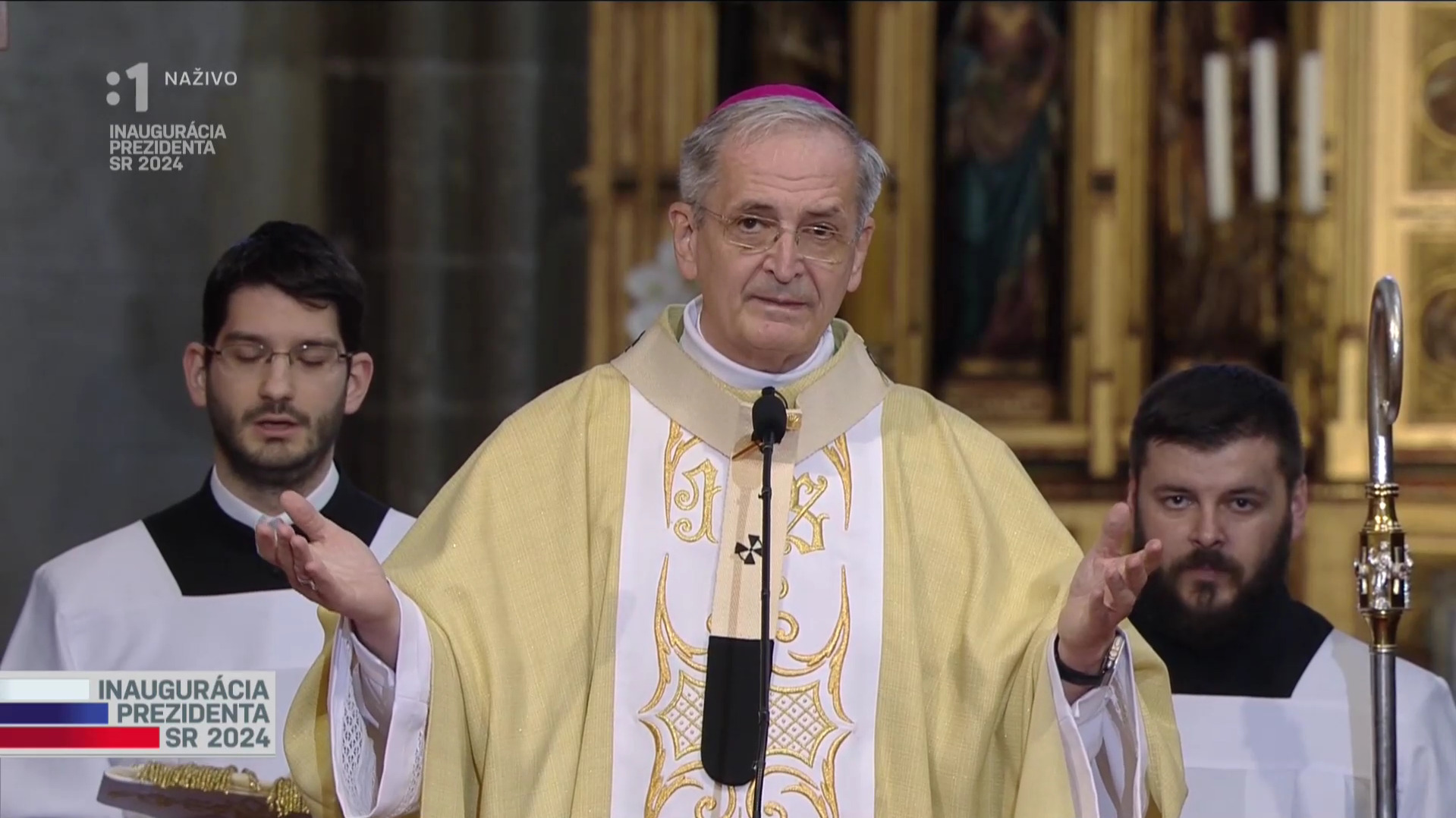 Slávnostná bohoslužba slova Te Deum v Dóme sv. Martina, Foto: Vysielanie RTVS
