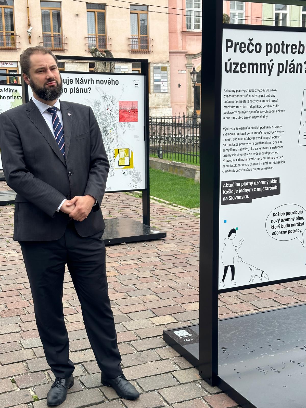Primátor Košíc Jaroslav Polaček a hlavný architekt mesta Košice Petr Kropp predstavili nový územný plán mesta. FOTO: Tomáš Mácha
